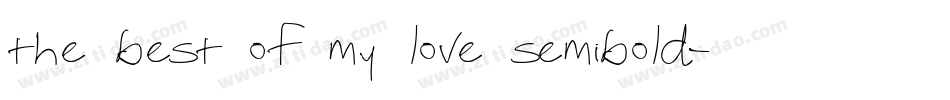 the best of my love semibold字体转换